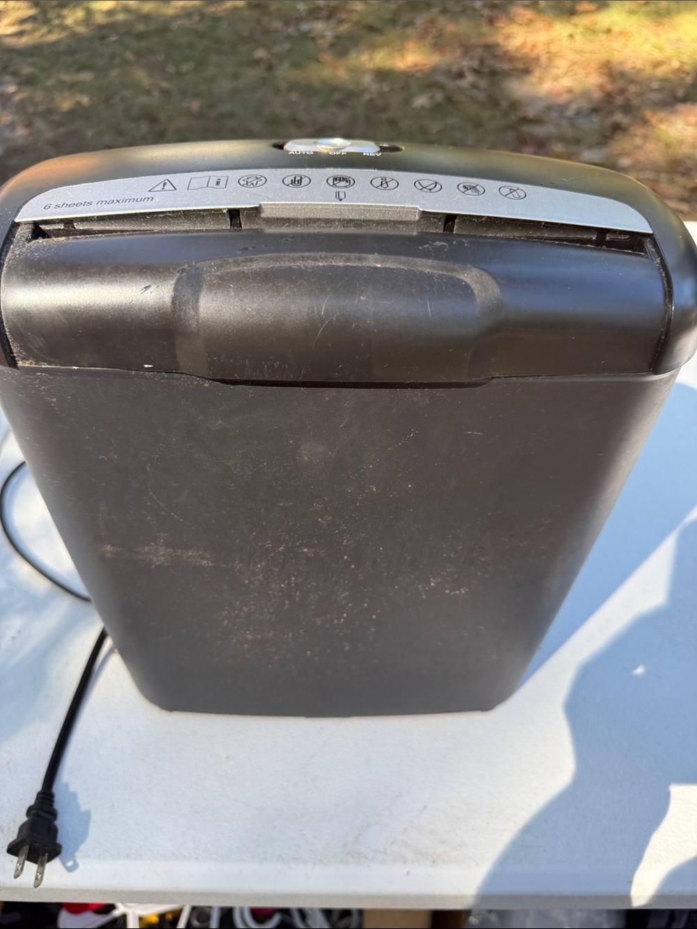 Compact Black Paper Shredder - Portable Office Shredder
